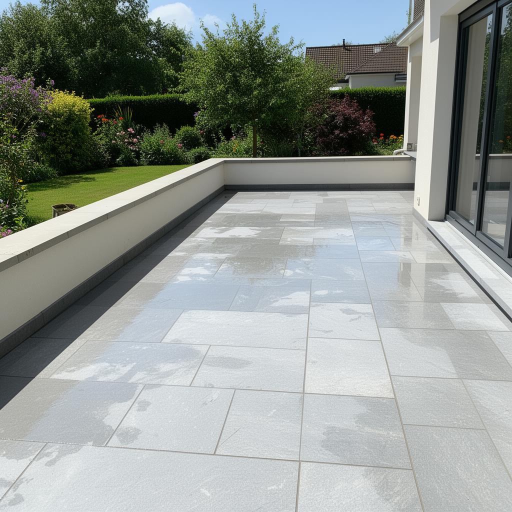 Terrasse Küsnacht nach der Hochdruckreinigung